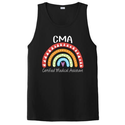 Cma Certified Medical Assistant Rainbow Nurse Gift PosiCharge Competitor Tank