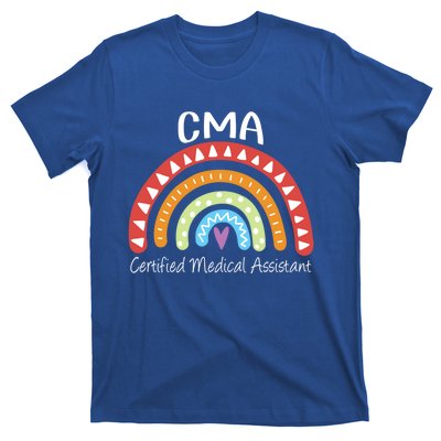 Cma Certified Medical Assistant Rainbow Nurse Gift T-Shirt