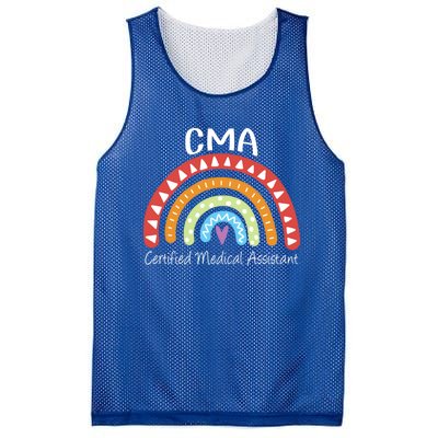 Cma Certified Medical Assistant Rainbow Nurse Gift Mesh Reversible Basketball Jersey Tank