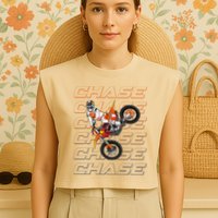 Cs1 Chase Motocross Supercross Sexton 2024 Garment-Dyed Women's Muscle Tee
