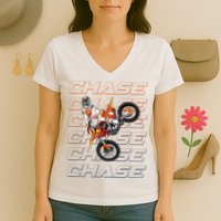 Cs1 Chase Motocross Supercross Sexton 2024 Women's V-Neck T-Shirt