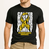 Childhood Cancer Messed With The Wrong Family Ribbon Gift Cooling Performance Crew T-Shirt
