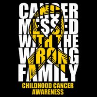 Childhood Cancer Messed With The Wrong Family Ribbon Gift Cooling Performance Crew T-Shirt