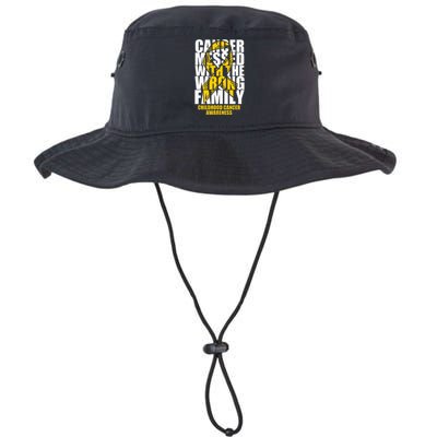 Childhood Cancer Messed With The Wrong Family Ribbon Gift Legacy Cool Fit Booney Bucket Hat