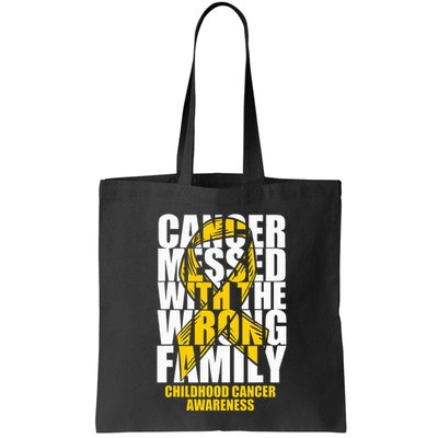 Childhood Cancer Messed With The Wrong Family Ribbon Gift Bag