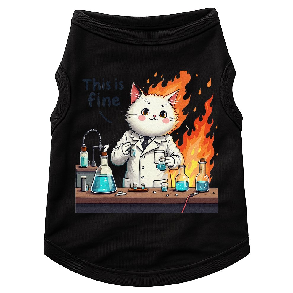 Chemistry Cat Meme This Is Fine Medical Lab Tech Lab Science Doggie Tank