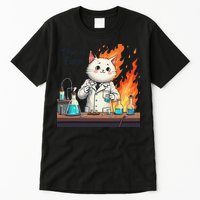 Chemistry Cat Meme This Is Fine Medical Lab Tech Lab Science Tall T-Shirt