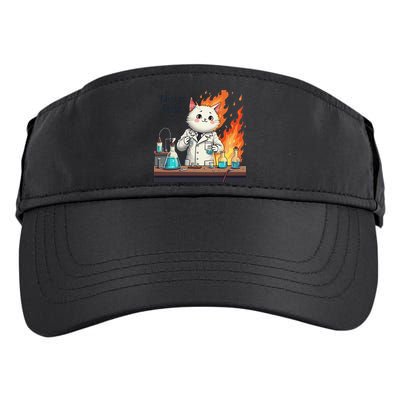 Chemistry Cat Meme This Is Fine Medical Lab Tech Lab Science Adult Drive Performance Visor