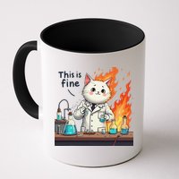 Chemistry Cat Meme This Is Fine Medical Lab Tech Lab Science Mug