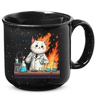 Chemistry Cat Meme This Is Fine Medical Lab Tech Lab Science 15oz Campfire Ceramic Mug