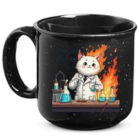 Chemistry Cat Meme This Is Fine Medical Lab Tech Lab Science 15oz Campfire Ceramic Mug