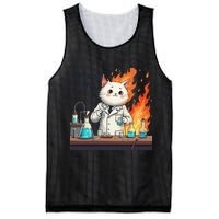Chemistry Cat Meme This Is Fine Medical Lab Tech Lab Science Mesh Reversible Basketball Jersey Tank