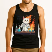 Chemistry Cat Meme This Is Fine Medical Lab Tech Lab Science Tank Top