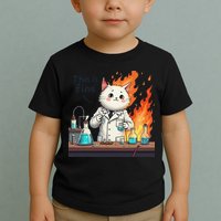 Chemistry Cat Meme This Is Fine Medical Lab Tech Lab Science Toddler T-Shirt
