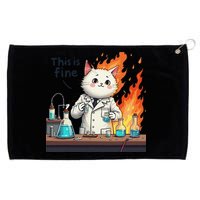 Chemistry Cat Meme This Is Fine Medical Lab Tech Lab Science Grommeted Golf Towel