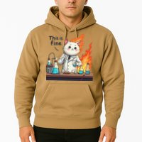 Chemistry Cat Meme This Is Fine Medical Lab Tech Lab Science Hoodie