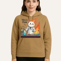 Chemistry Cat Meme This Is Fine Medical Lab Tech Lab Science Hoodie