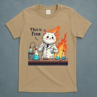 Chemistry Cat Meme This Is Fine Medical Lab Tech Lab Science T-Shirt