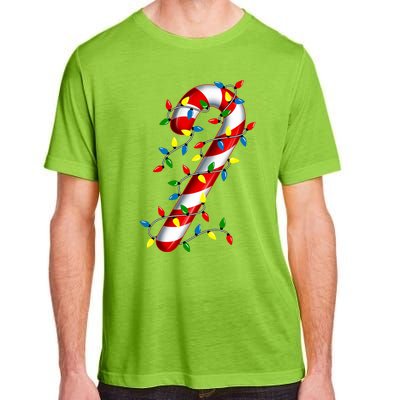 Candy Cane Merry And Bright Christmas Lights Candy Family Adult ChromaSoft Performance T-Shirt