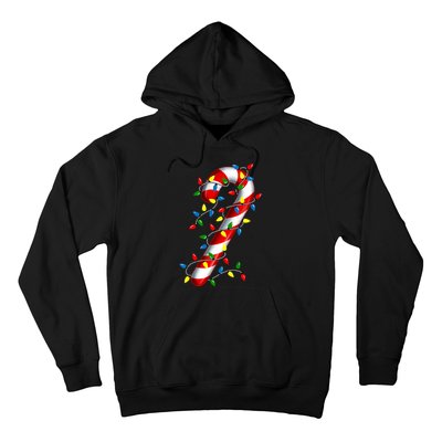 Candy Cane Merry And Bright Christmas Lights Candy Family Hoodie