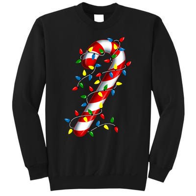 Candy Cane Merry And Bright Christmas Lights Candy Family Sweatshirt