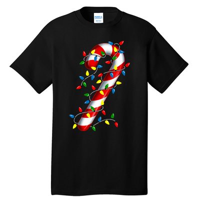 Candy Cane Merry And Bright Christmas Lights Candy Family Tall T-Shirt