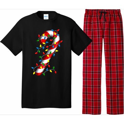 Candy Cane Merry And Bright Christmas Lights Candy Family Pajama Set