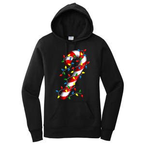 Candy Cane Merry And Bright Christmas Lights Candy Family Women's Pullover Hoodie