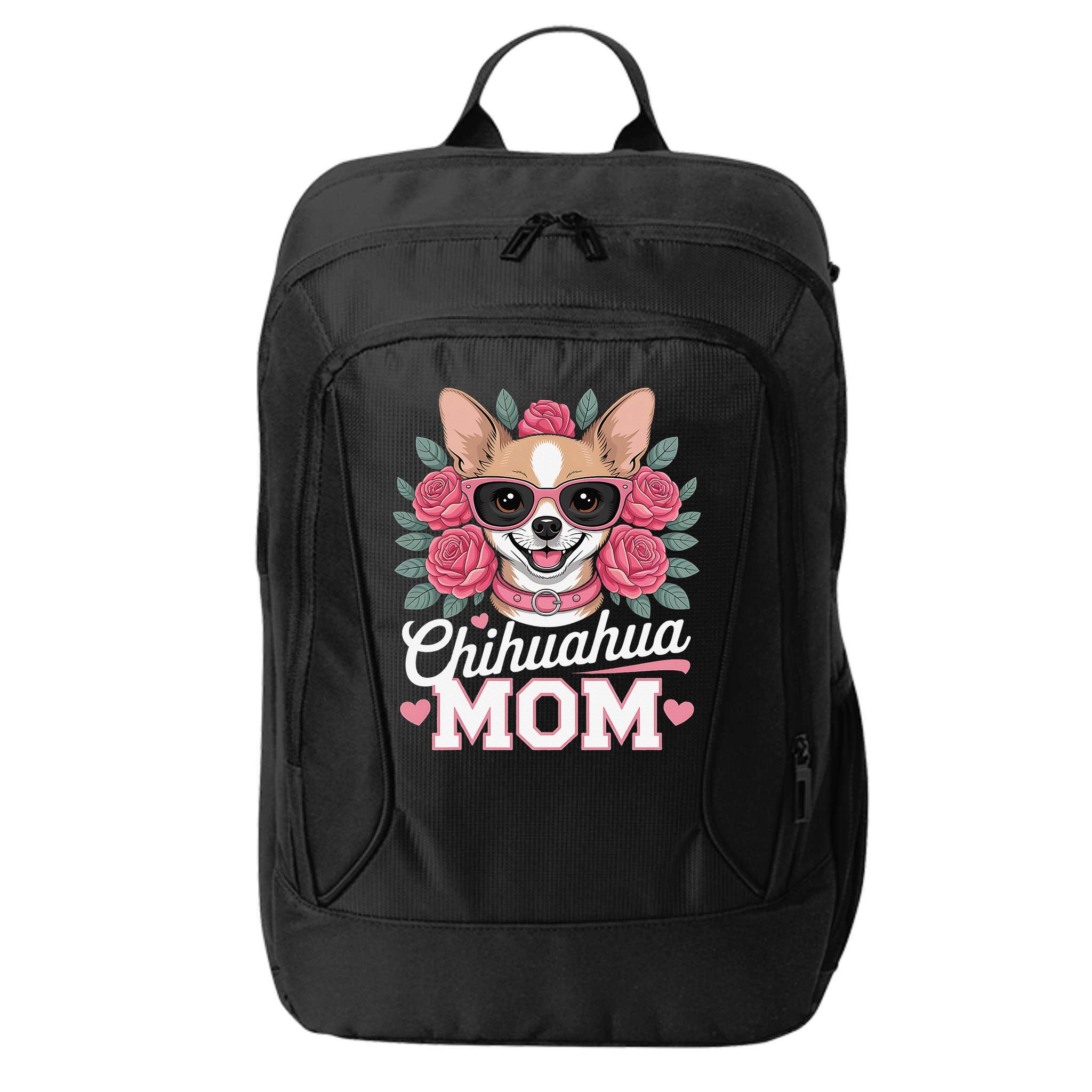 Cute Chihuahua Mom Sunglasses Flower For Chihuahua Owner City Backpack