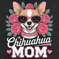 Cute Chihuahua Mom Sunglasses Flower For Chihuahua Owner 11oz C Handle Ceramic Mug