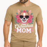 Cute Chihuahua Mom Sunglasses Flower For Chihuahua Owner Cooling Performance Crew T-Shirt