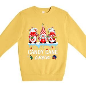 Candy Cane Merry And Bright Red And White Candy Christmas Premium Crewneck Sweatshirt