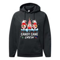 Candy Cane Merry And Bright Red And White Candy Christmas Performance Fleece Hoodie