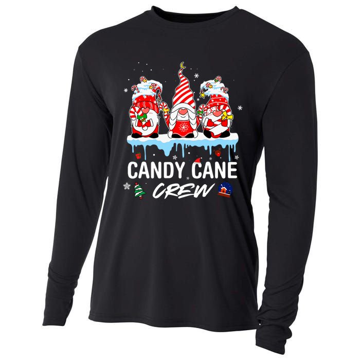 Candy Cane Merry And Bright Red And White Candy Christmas Cooling Performance Long Sleeve Crew