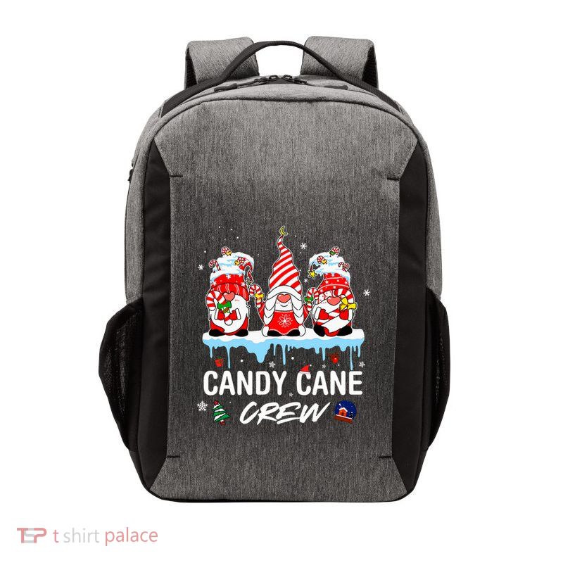 Candy Cane Merry And Bright Red And White Candy Christmas Vector Backpack