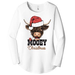 Christmas Cow Mooey Christmas Cute Cow Women's Perfect Tri Tunic Long Sleeve Shirt