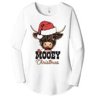 Christmas Cow Mooey Christmas Cute Cow Women's Perfect Tri Tunic Long Sleeve Shirt