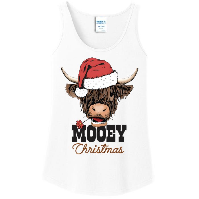 Christmas Cow Mooey Christmas Cute Cow Ladies Essential Tank