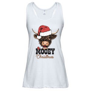 Christmas Cow Mooey Christmas Cute Cow Ladies Essential Flowy Tank