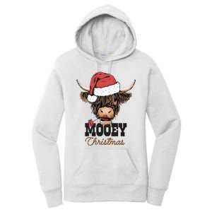 Christmas Cow Mooey Christmas Cute Cow Women's Pullover Hoodie