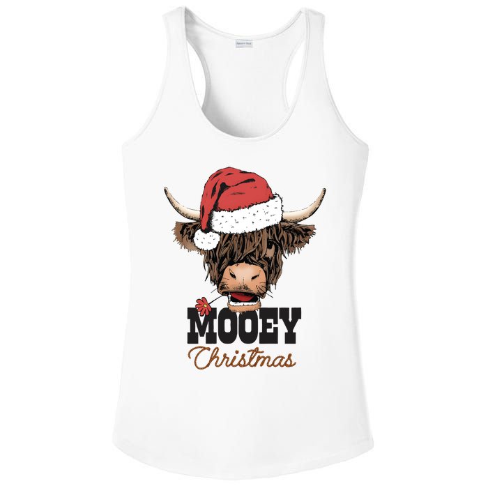 Christmas Cow Mooey Christmas Cute Cow Ladies PosiCharge Competitor Racerback Tank