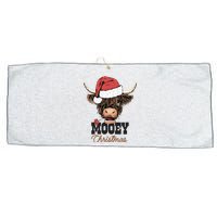 Christmas Cow Mooey Christmas Cute Cow Large Microfiber Waffle Golf Towel