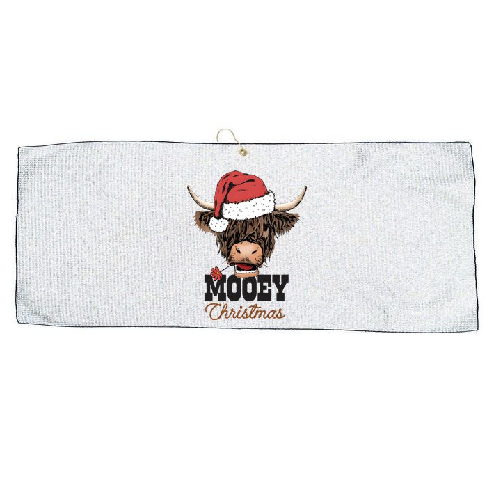 Christmas Cow Mooey Christmas Cute Cow Large Microfiber Waffle Golf Towel