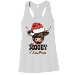 Christmas Cow Mooey Christmas Cute Cow Women's Racerback Tank