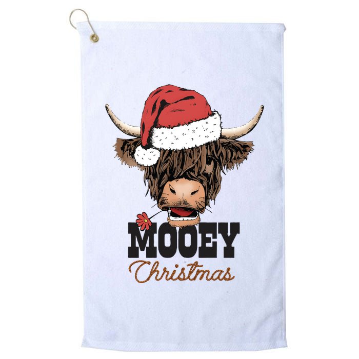 Christmas Cow Mooey Christmas Cute Cow Platinum Collection Golf Towel