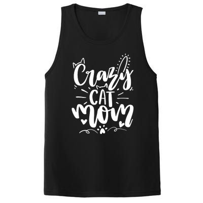 Crazy Cat Mom Cat Lover Cat Day PosiCharge Competitor Tank