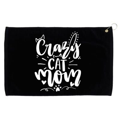 Crazy Cat Mom Cat Lover Cat Day Grommeted Golf Towel