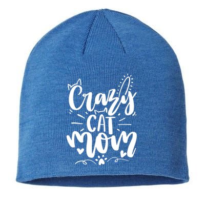 Crazy Cat Mom Cat Lover Cat Day Sustainable Beanie