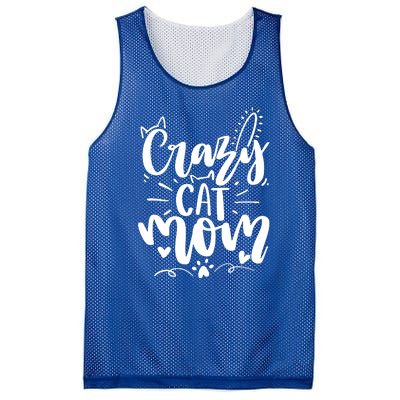 Crazy Cat Mom Cat Lover Cat Day Mesh Reversible Basketball Jersey Tank