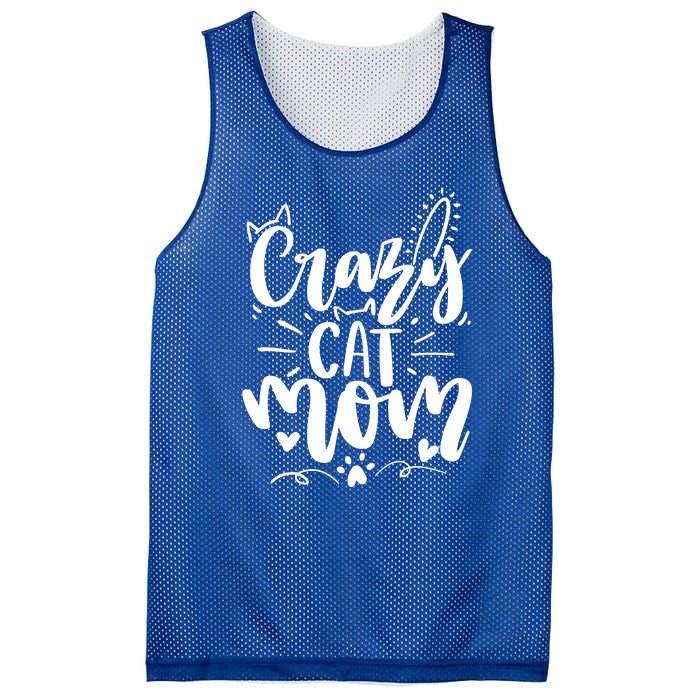 Crazy Cat Mom Cat Lover Cat Day Mesh Reversible Basketball Jersey Tank